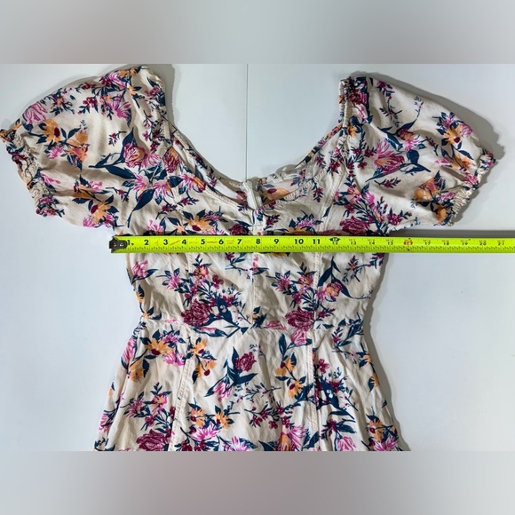 ROXY Tropical Floral Shimmy Shake Mini Dress Short Sleeve Women’s M - Picture 5 of 10